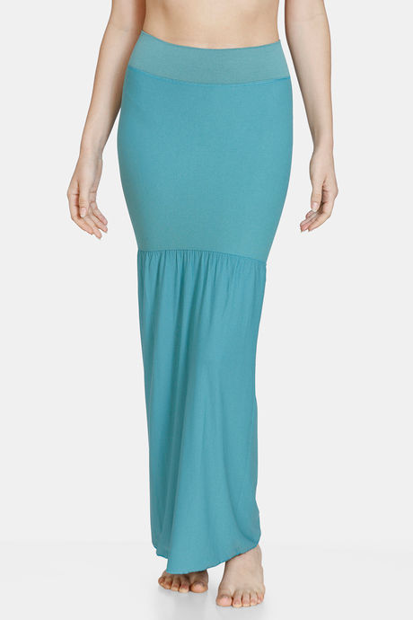 Zivame All Day Flared Mermaid Reversible Saree Shapewear - Turq Blue Green — image 2